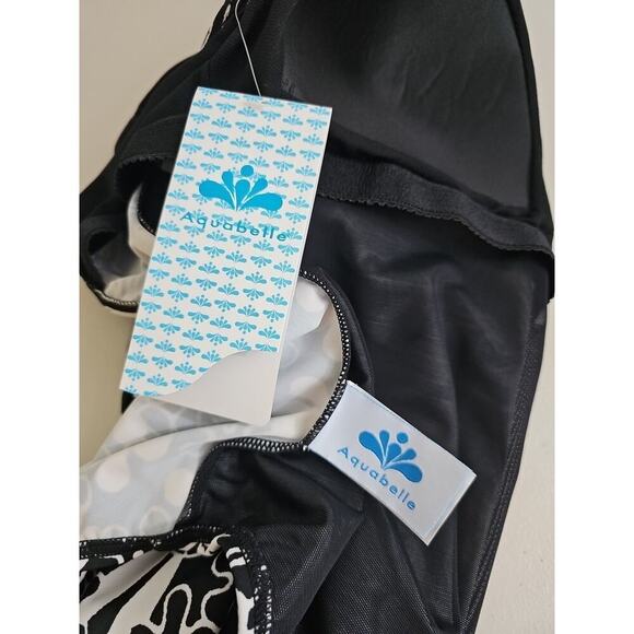 Aquabelle ~Woman Size 16~ White/Black One Piece Swimsuit NWT. - Picture 8 of 10